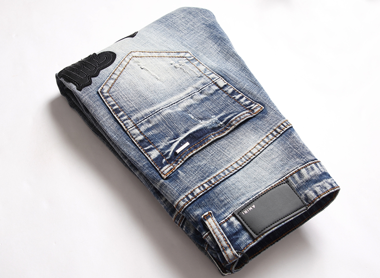 Мужские джинсы с вышивкой и принтом оптом из Китая