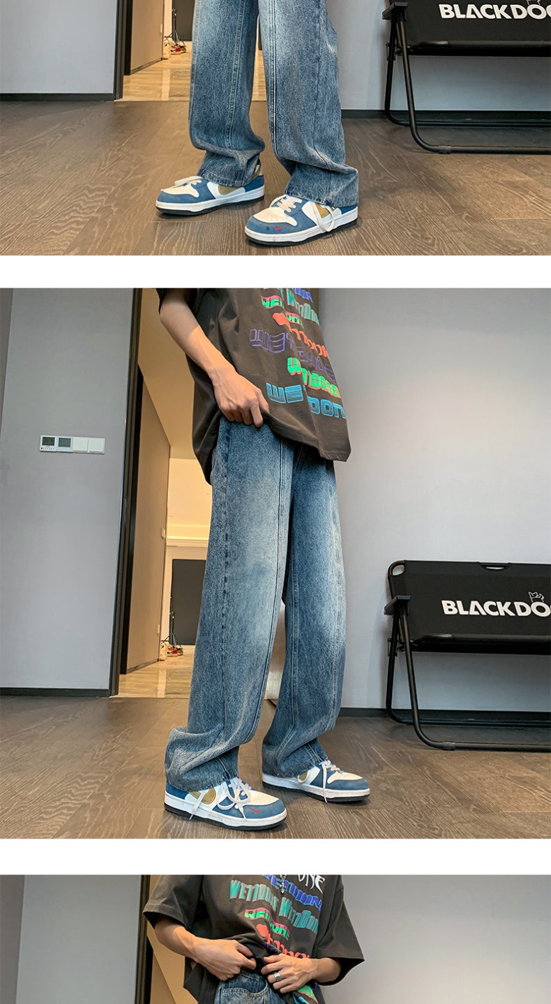 Мужские джинсы в стиле Vibe с черным градиентом оптом из Китая