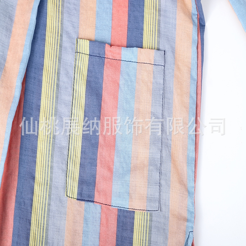 Мужская одежда восточного стиля с длинным рукавом и полосатым воротником оптом из Китая