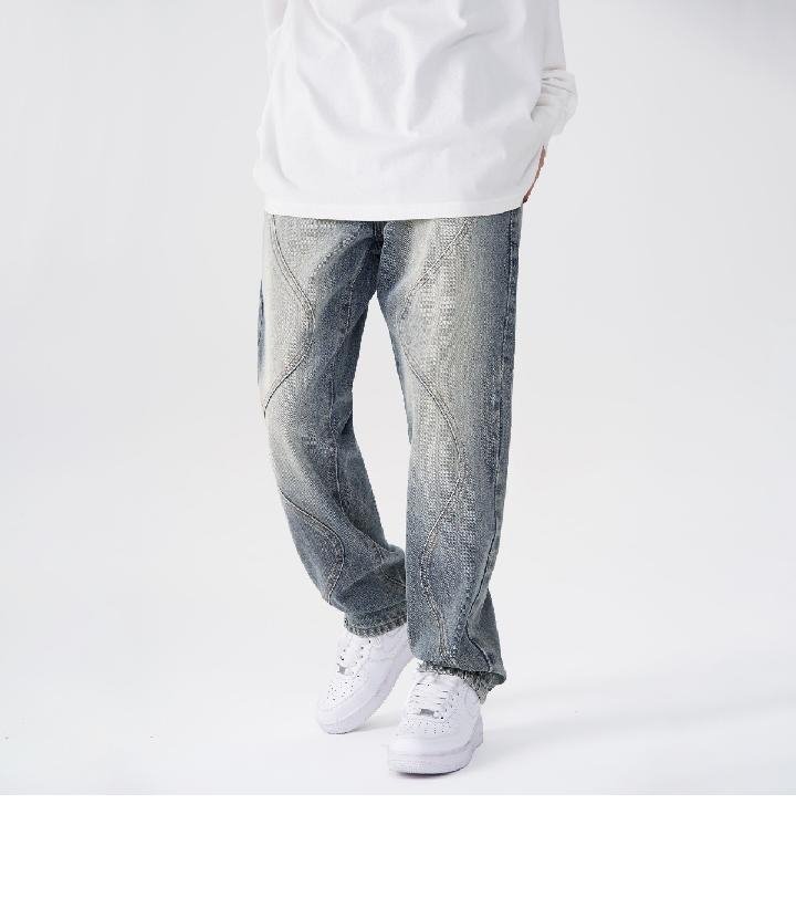 MADSHED Мужские джинсы с выцветанием и потертостями оптом из Китая