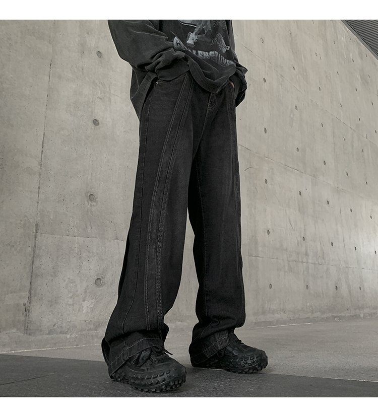 Мужские джинсы осенние прямые широкие штаны оптом из Китая