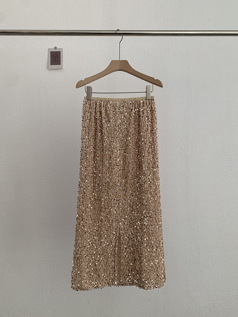 Высокая юбка с блестками из бархата оптом из Китая