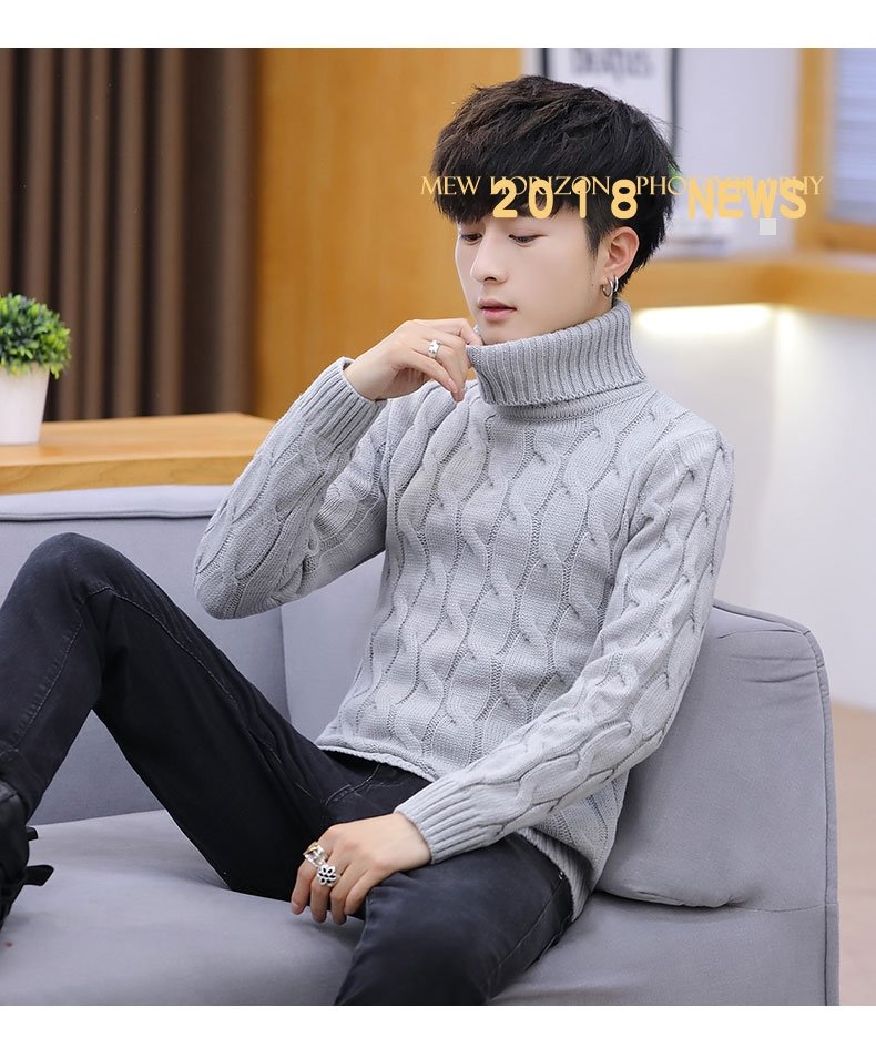 Мужской свитер с высоким воротником оптом