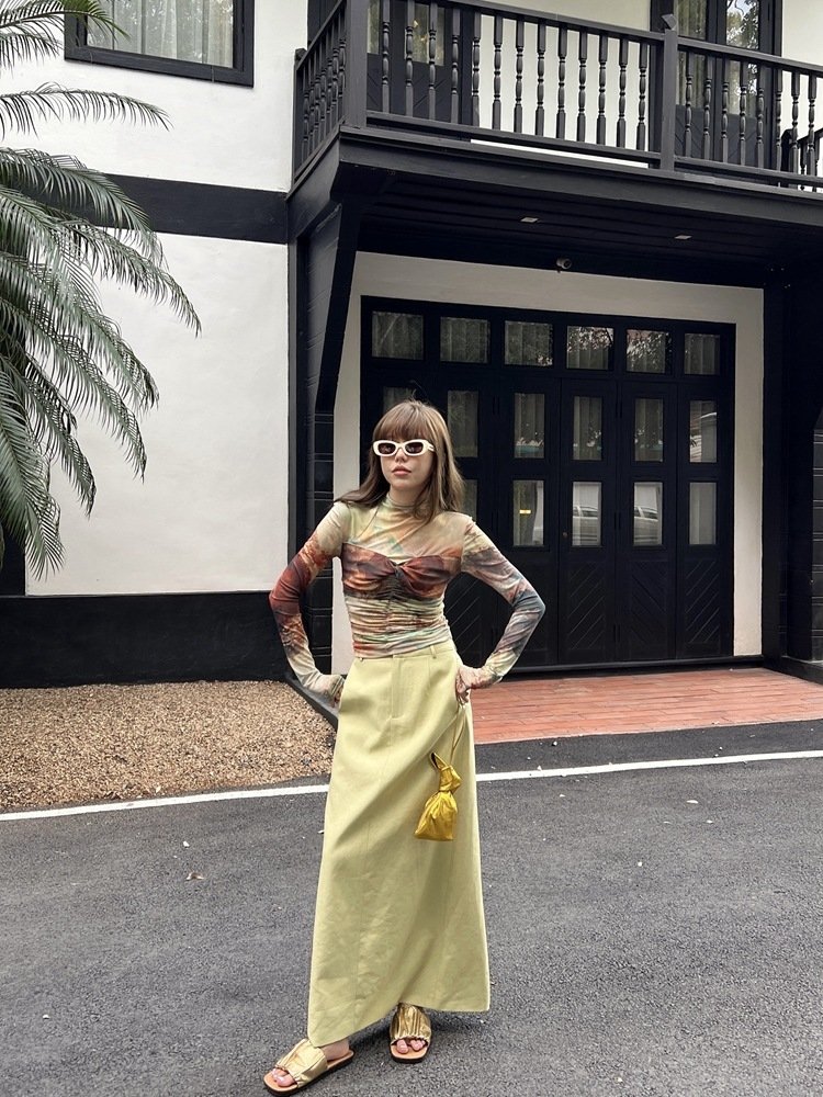 Женская футболка с длинным рукавом и уникальным дизайном оптом из Китая