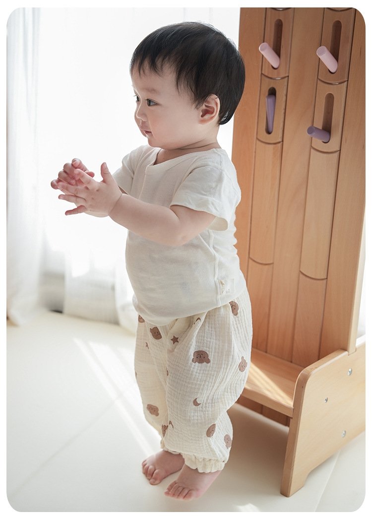 Летние детские штаны из марли оптом