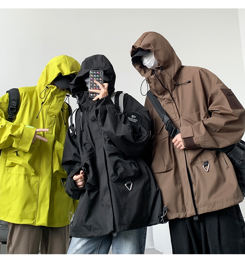 Мужская трехв одная ветровка с капюшоном оптом из Китая