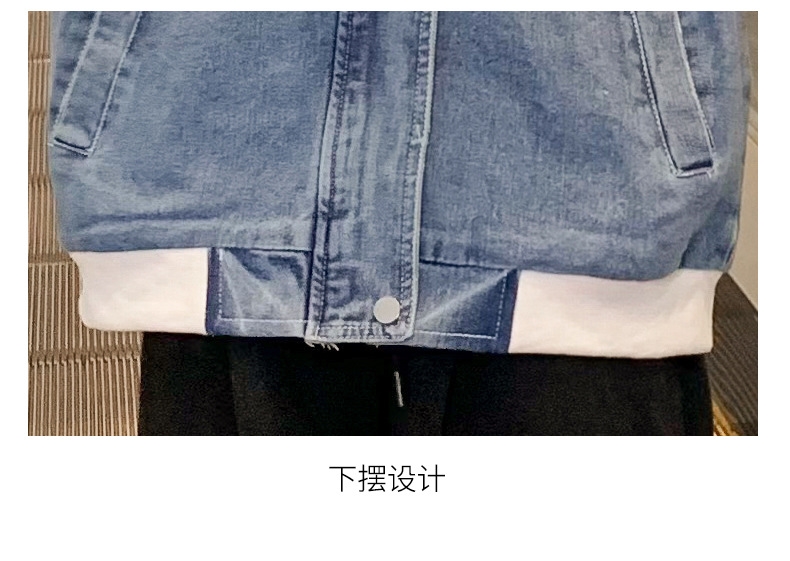 Детская бейсбольная куртка из джинсовой ткани с капюшоном оптом из Китая