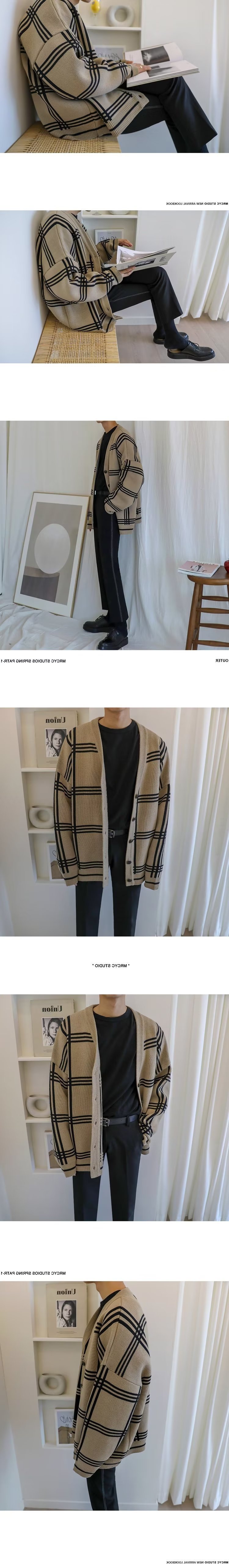 Мужская кардиган-свитер в стиле хипстер оптом