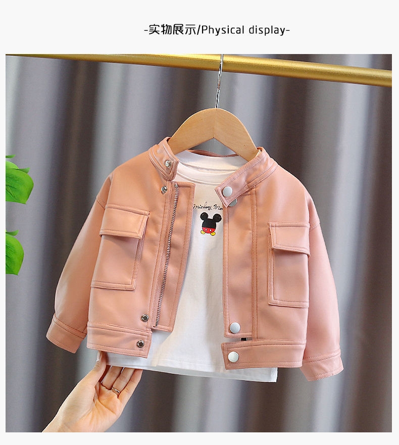 Детская куртка из искусственной кожи оптом из Китая