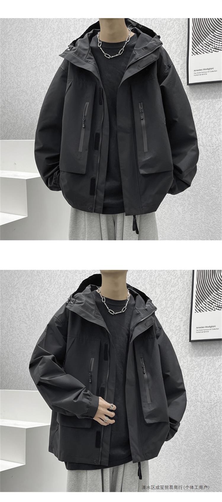 Ветровка с капюшоном и большими карманами оптом из Китая