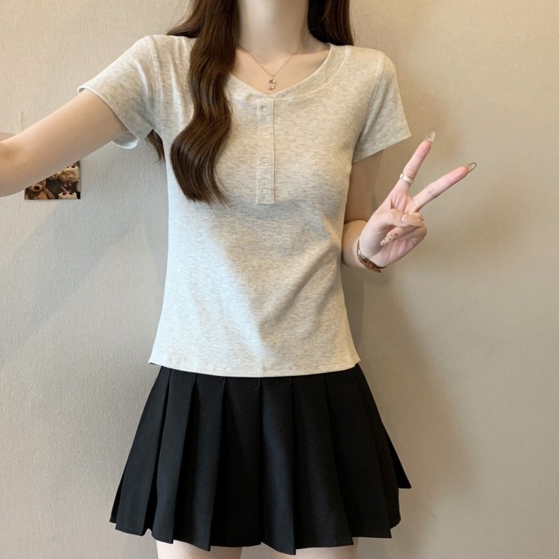 Футболка с коротким рукавом 2024 лето женская оптом