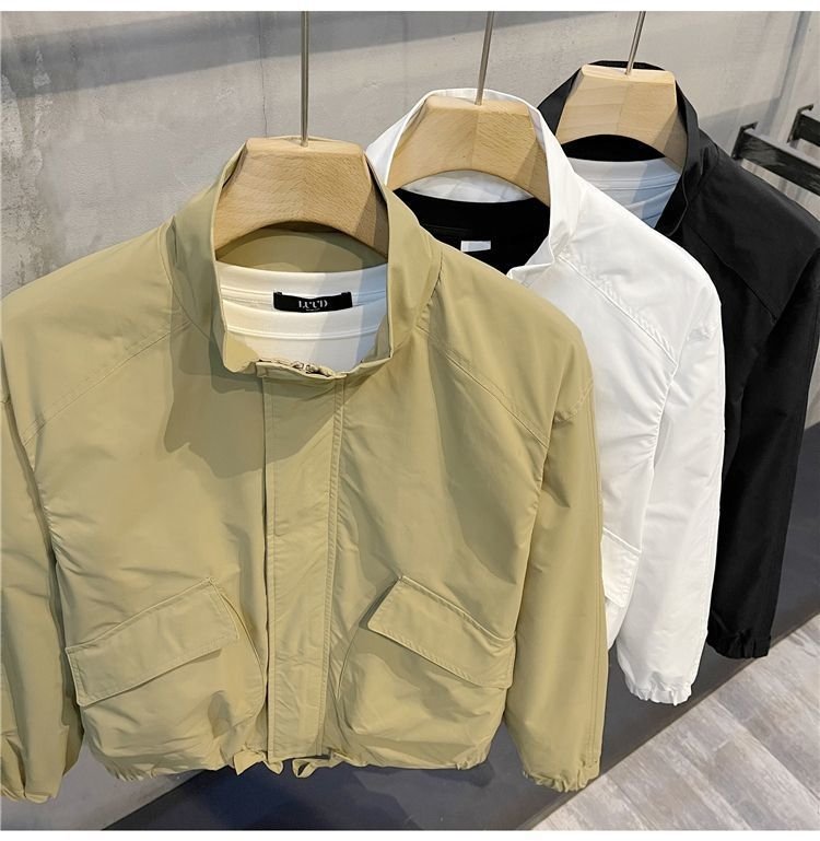 Мужская куртка в стиле хипстер с высоким воротником оптом из Китая