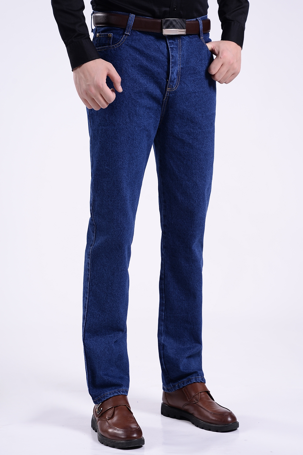 Мужские джинсы высокой посадки весна-осень оптом из Китая