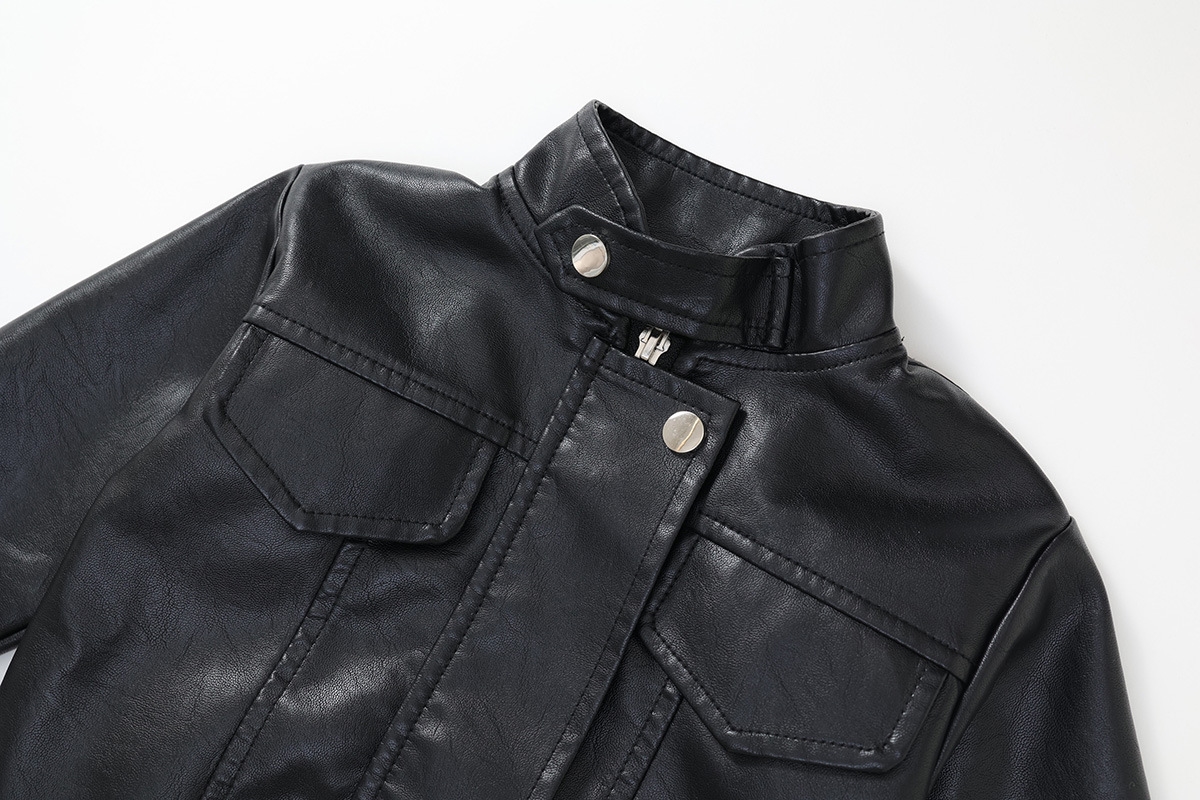 Детская куртка из кожзама оптом из Китая