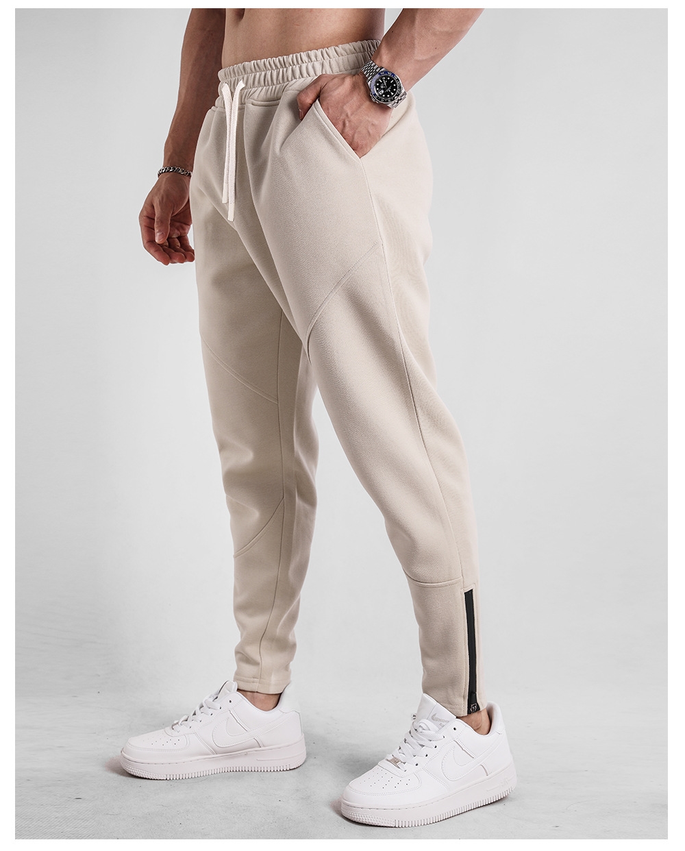 Мужские спортивные брюки с завышенной талией оптом из Китая