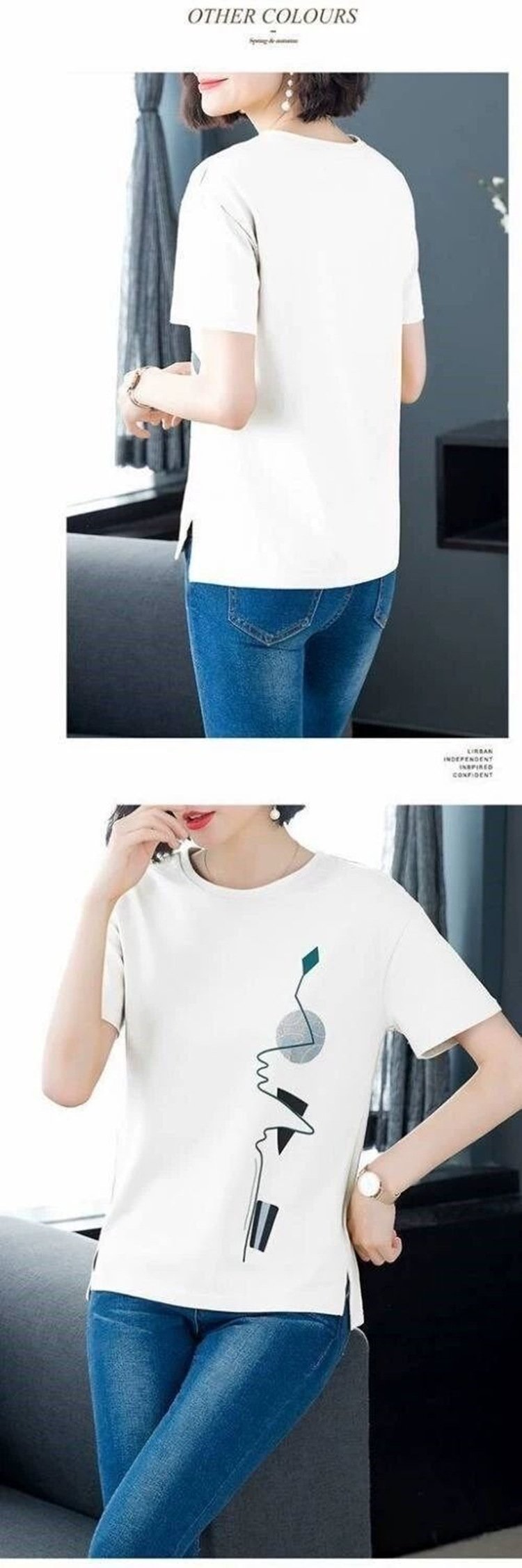 Футболка с коротким рукавом 2024 для женщин оптом