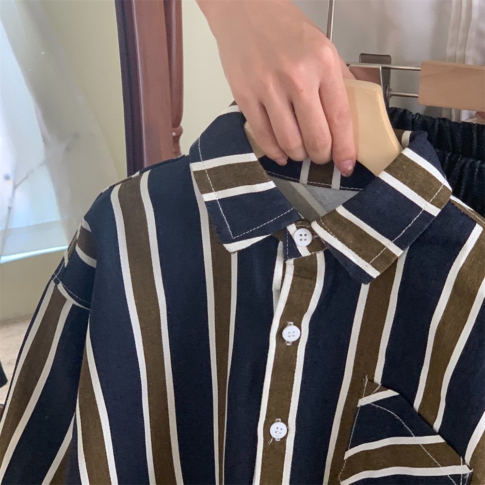 Детская куртка в полоску осенняя 2024 оптом из Китая