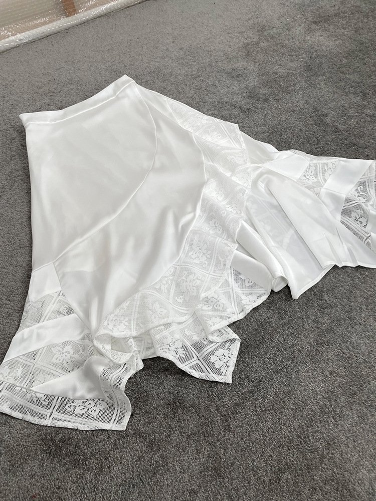 Длинная юбка с леопардовым принтом и асимметричным краем оптом из Китая