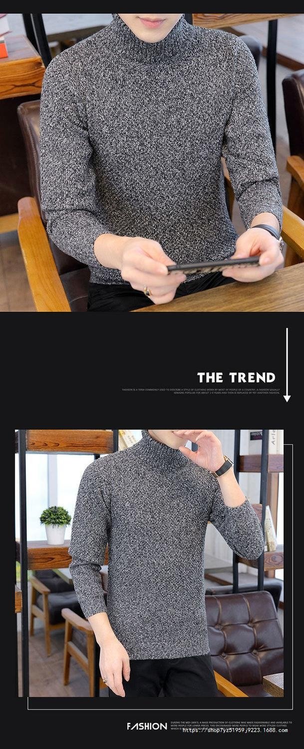 Мужской свитер с высоким воротником оптом