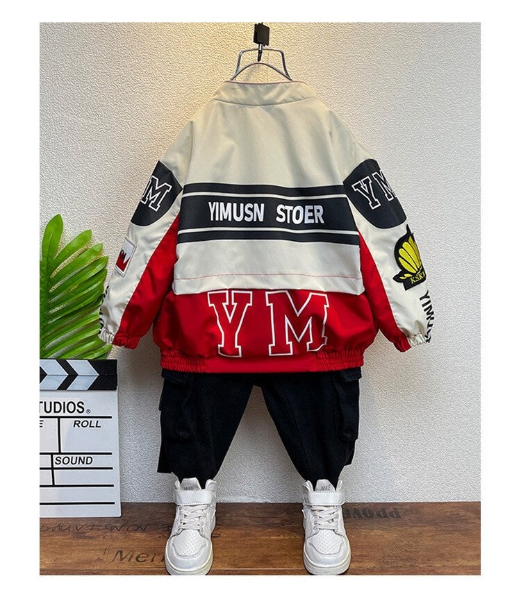 Детская мото-куртка 2023 весна-осень оптом из Китая