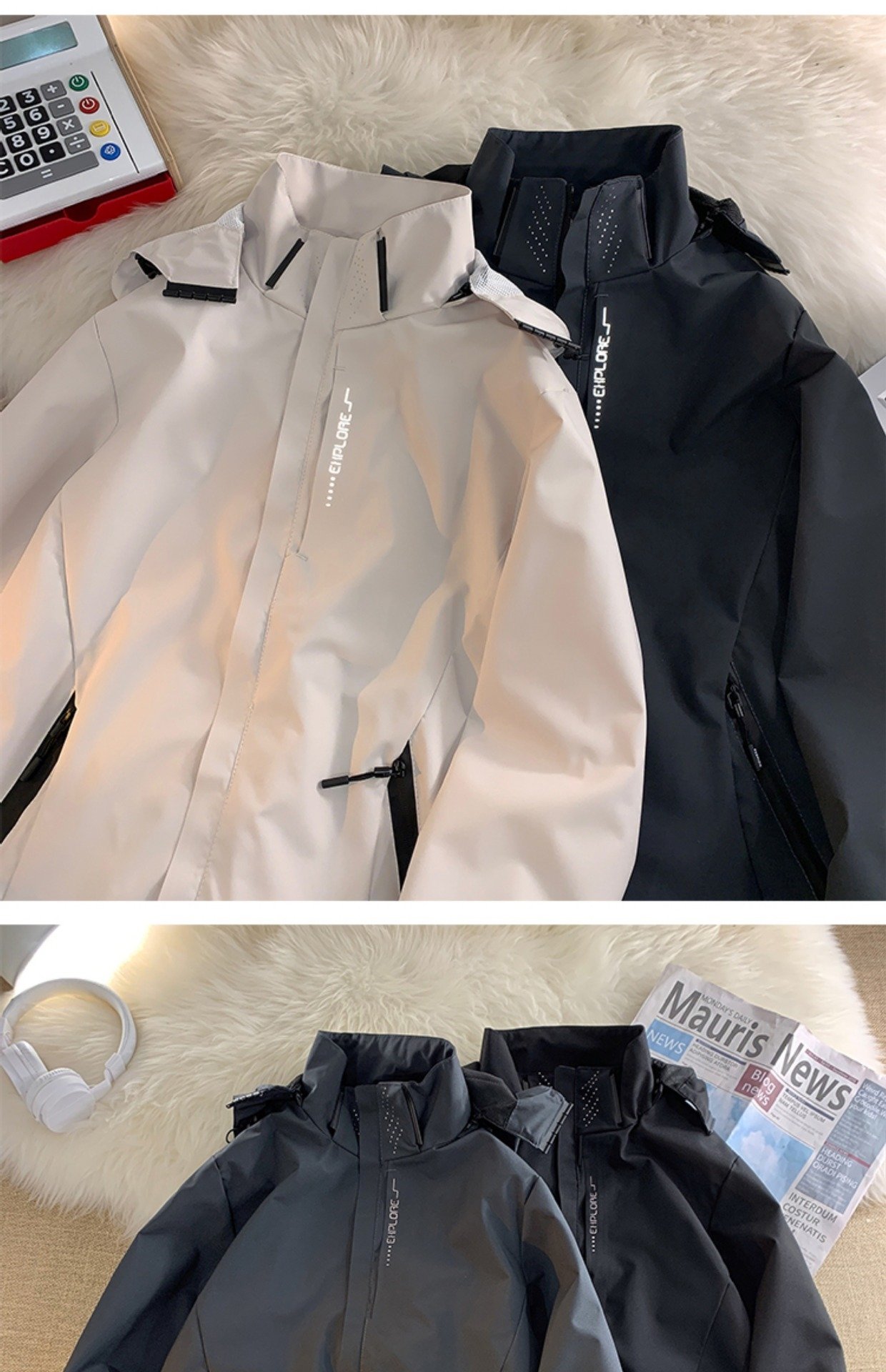 Мужская уличная куртка с капюшоном оптом из Китая