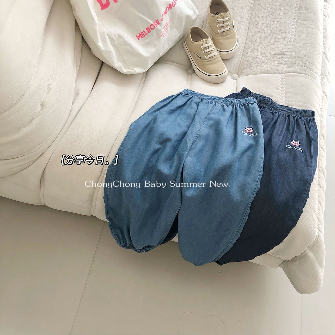 Детские летние джинсы с вышивкой оптом из Китая