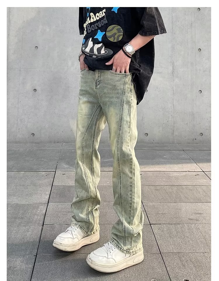 Мужские джинсы с эффектом выцветания оптом из Китая