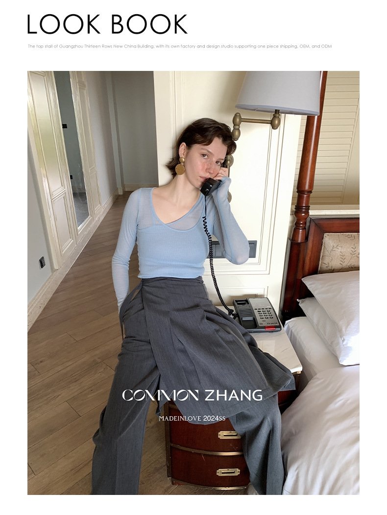 Футболка с длинным рукавом COMMON ZHANG оптом из Китая