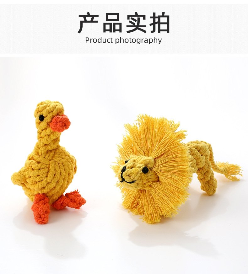 Плетеная игрушка для собак из хлопковой веревки оптом из Китая