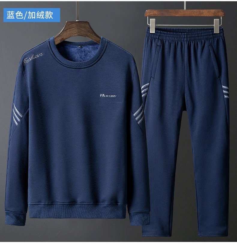 Мужская хлопковая толстовка с круглым воротником и костюмом оптом из Китая