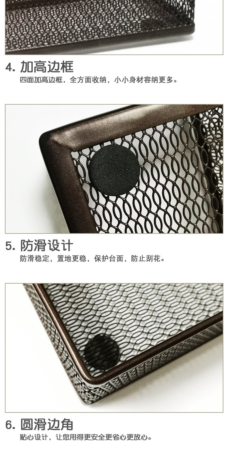 Шестигранный черный корзина для хранения оптом