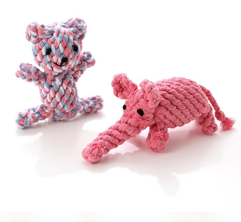 Плетеная игрушка для собак из хлопковой веревки оптом из Китая