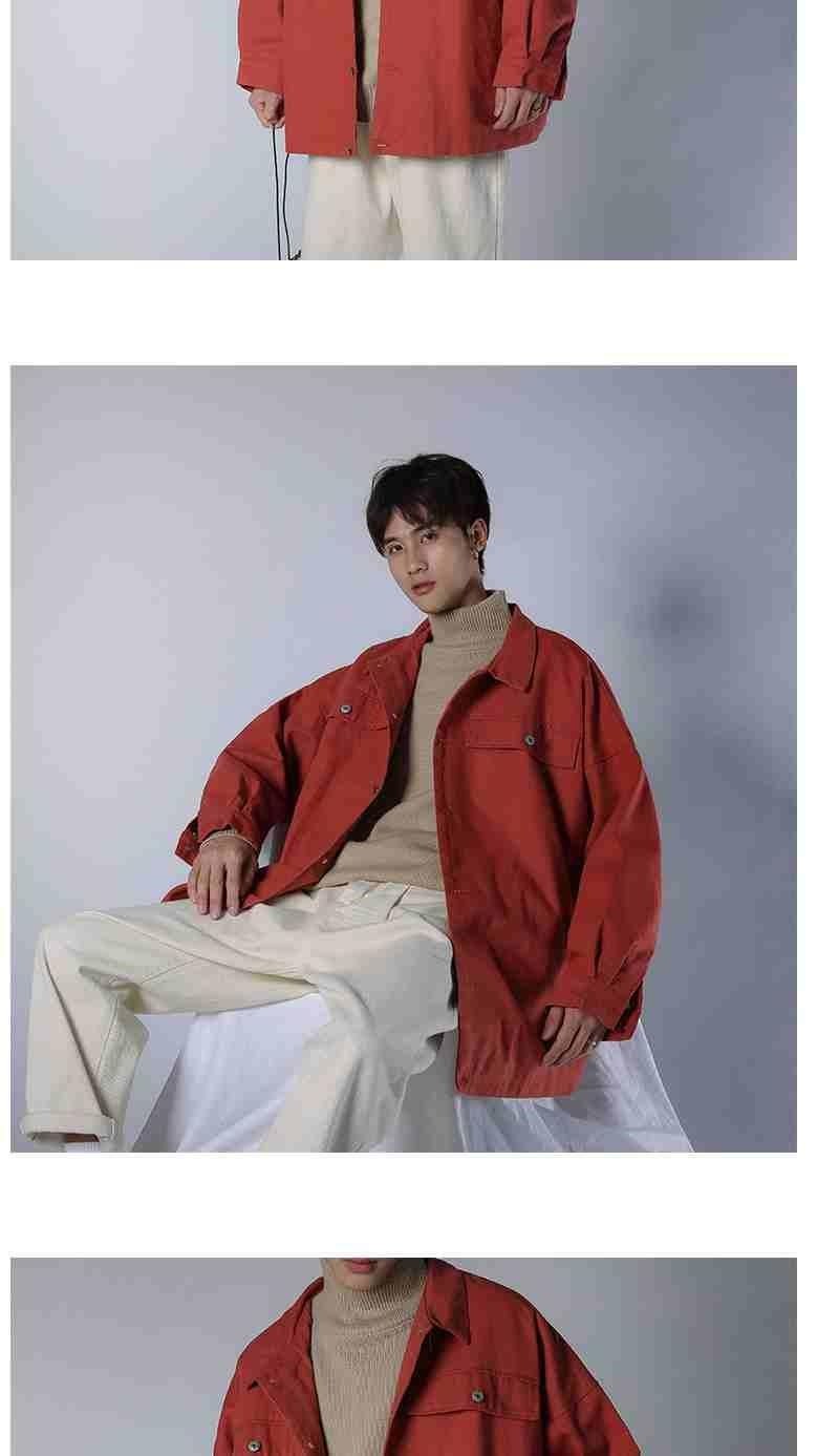 Весенне-осенняя мужская куртка в стиле ретро с крупным рисунком оптом из Китая