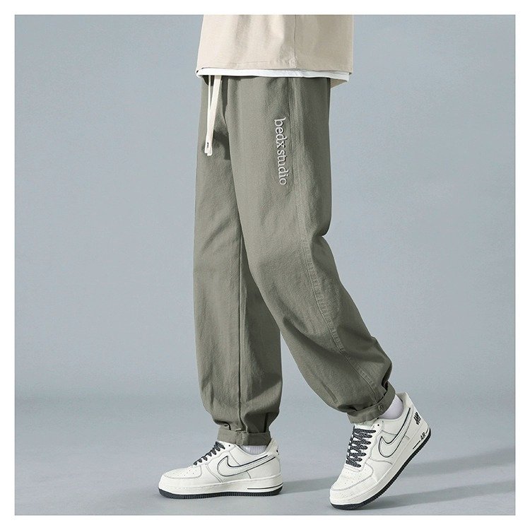 Летние мужские брюки с прямым кроем и американской вышивкой оптом из Китая