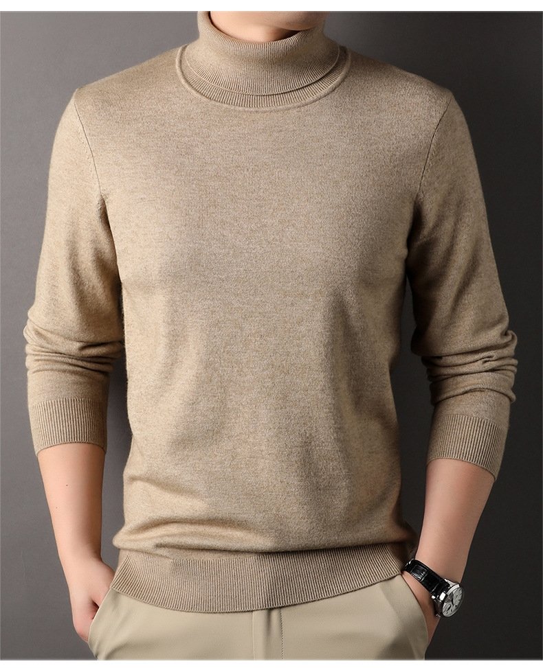 Мужской свитер с высоким воротником осенне-зимней коллекции 2024 оптом
