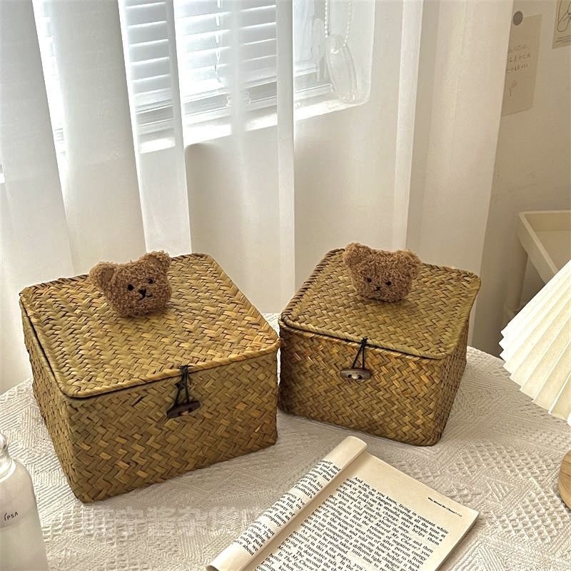 Корзина для хранения медведей из ивового плетения оптом