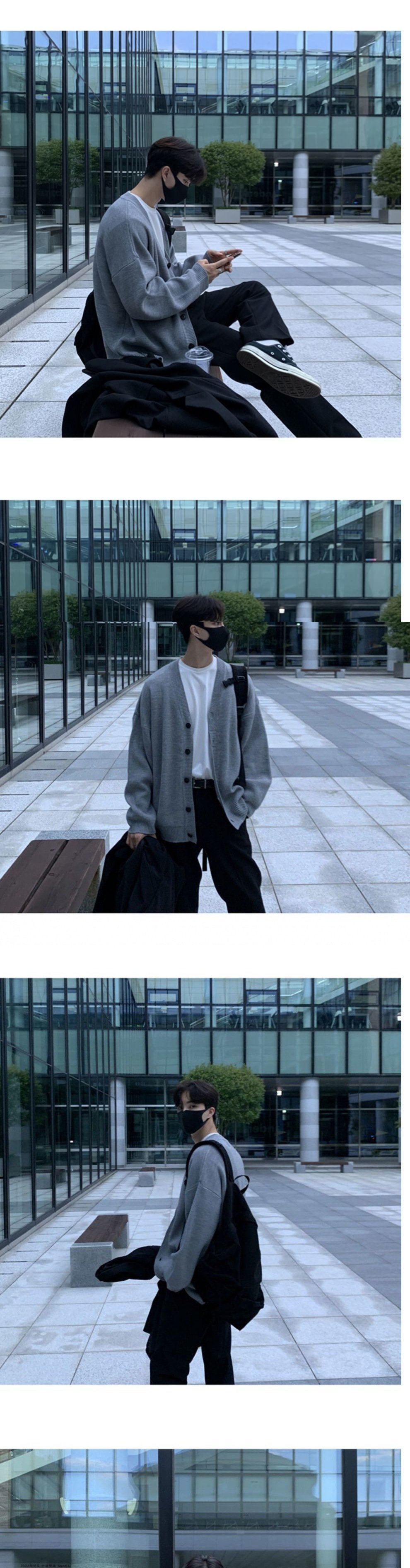 Хлопковый мужской свитер в стиле хантун с V-образным вырезом оптом