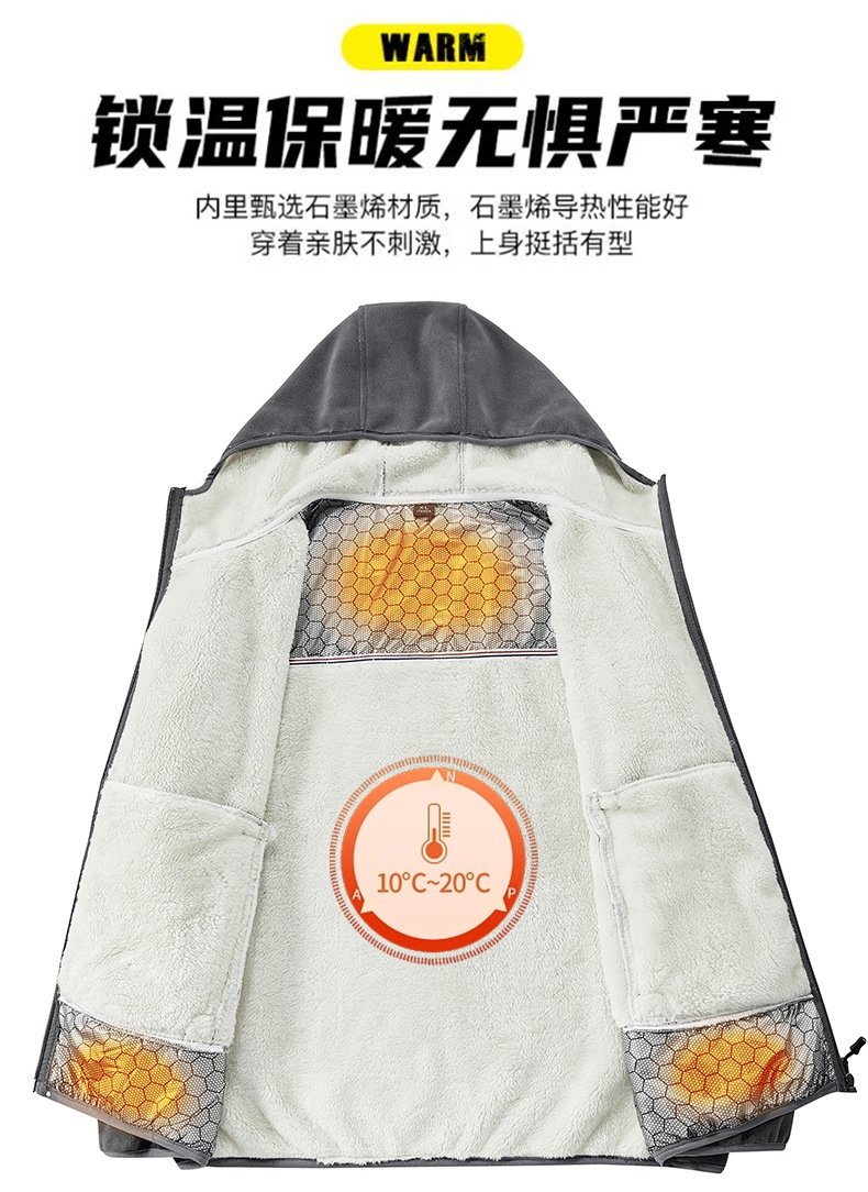 Мужская куртка с начесом и застежкой на молнии оптом из Китая