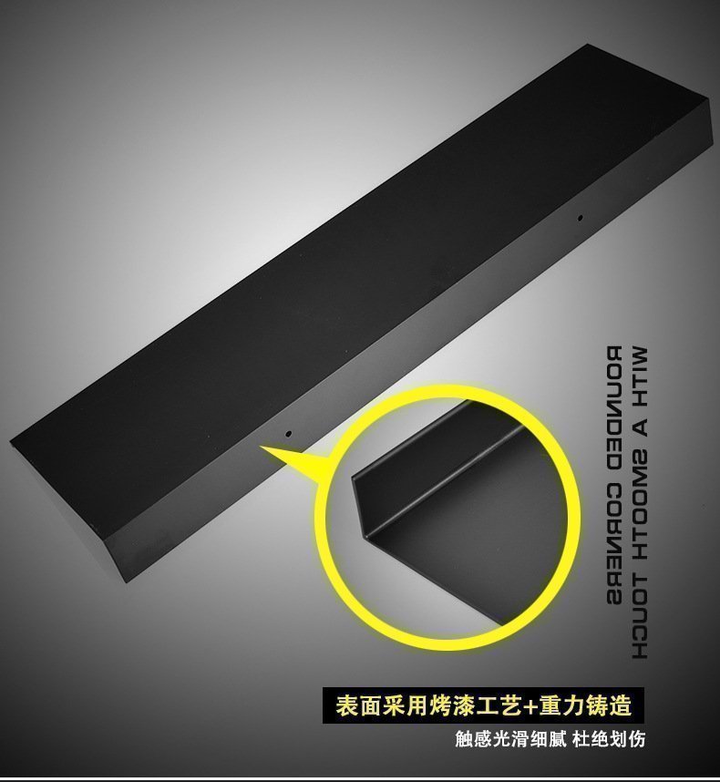 Полка для ванной комнаты из черного матового алюминия 30/40/50/60см оптом