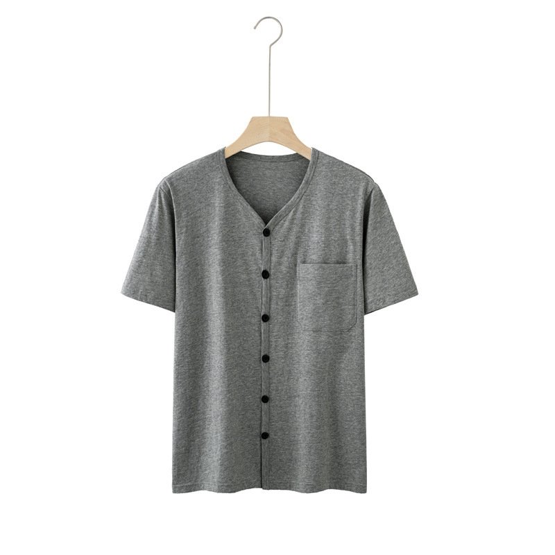 Мужская хлопковая рубашка с коротким рукавом оптом