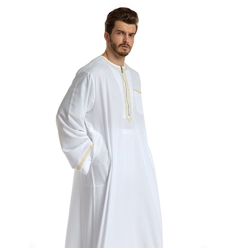 Мусульманская мужская длинная мантия с вышивкой оптом из Китая