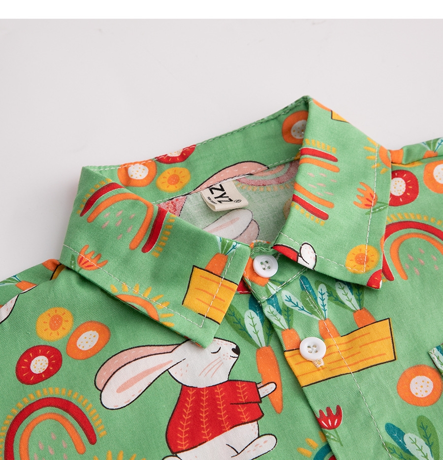 Детская рубашка с коротким рукавом UNCLEPANDA оптом из Китая