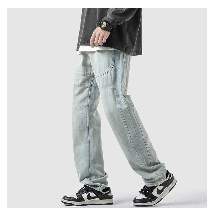 Черные джинсы прямого кроя оптом из Китая