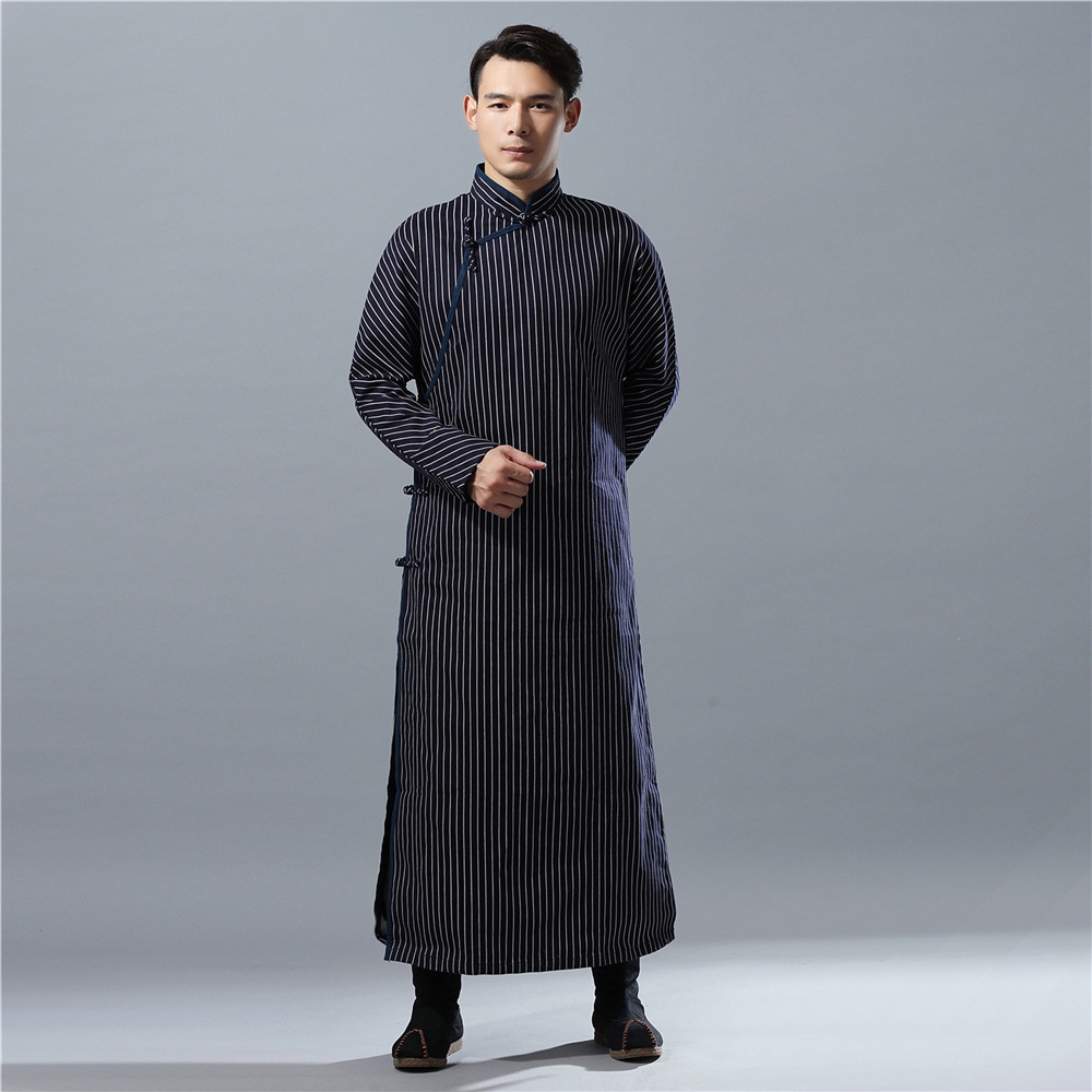 Мужской халат в стиле китайской династии Тан с воротником стойкой оптом из Китая