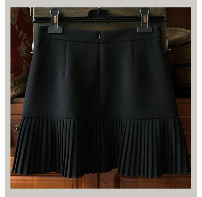 Шелковая короткая юбка с плиссированным низом оптом из Китая