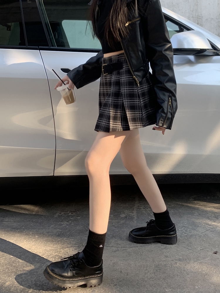 Весенняя женская клетчатая мини-юбка в американском ретро стиле оптом из Китая