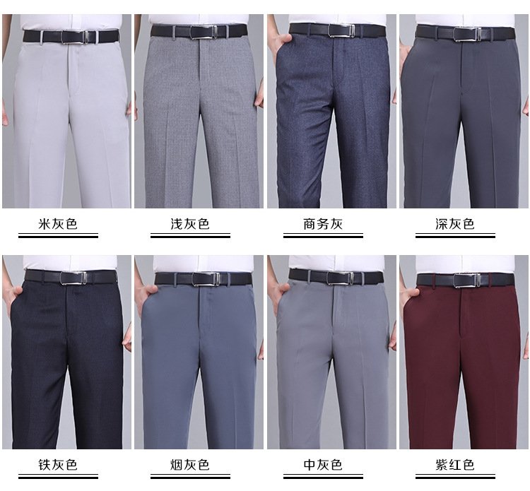 Летние мужские брюки из шелкового сурепа для делового стиля оптом из Китая