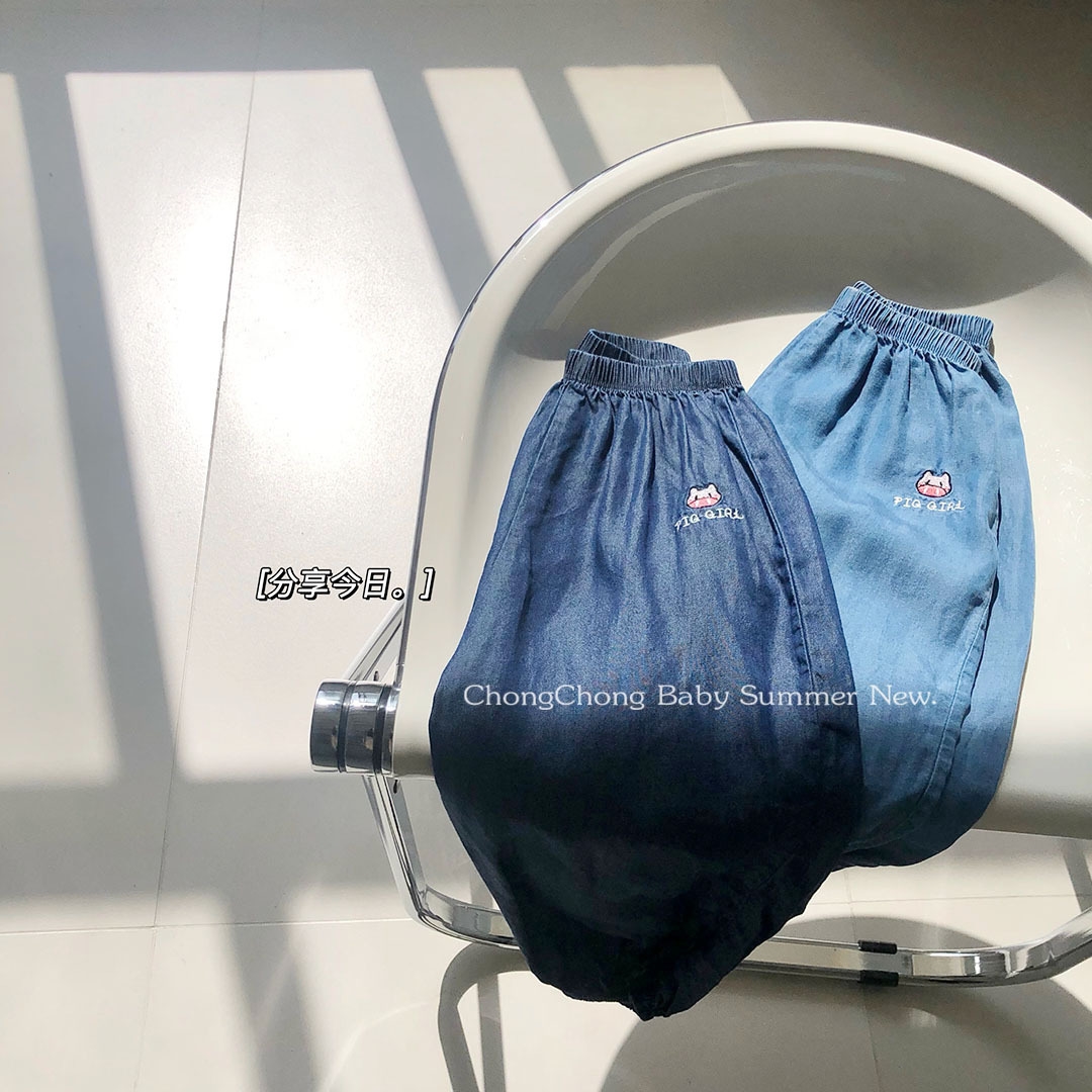 Детские летние джинсы с вышивкой оптом из Китая