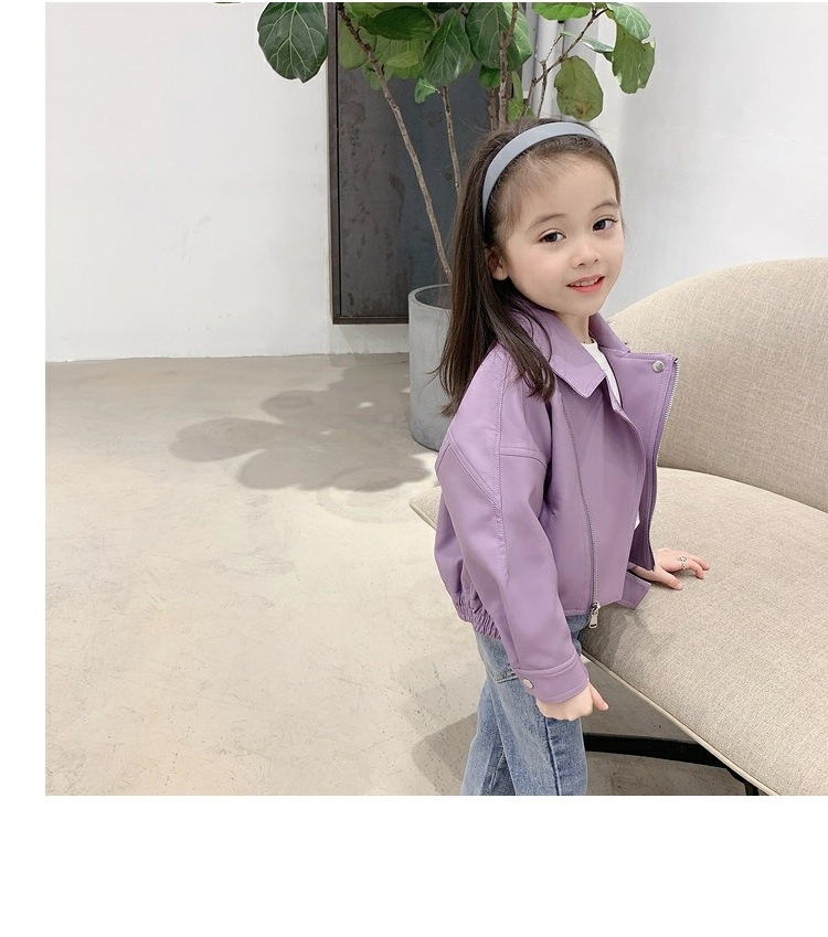 Детская куртка из кожзама в стиле байкеров оптом из Китая