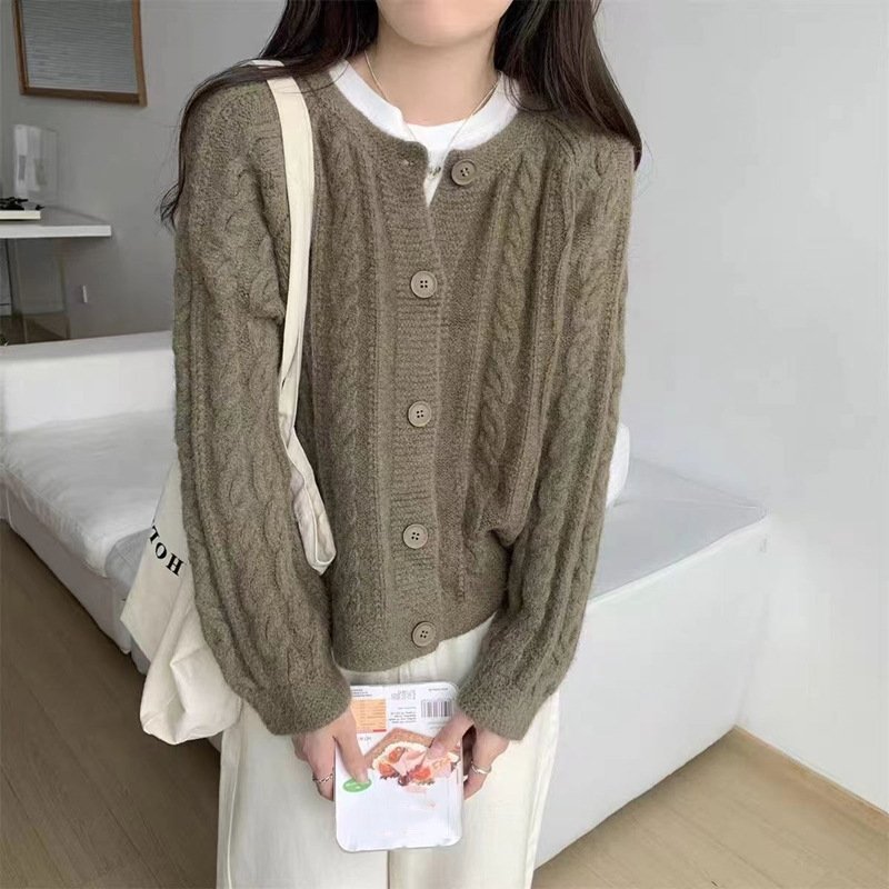 Женский свитер-кардиган в стиле ленивого ветра оптом